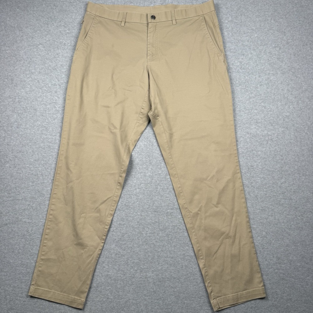 Fabletics Only Any-Wear Pants Mens 38x32 Tan Good Stretch Performance Chino